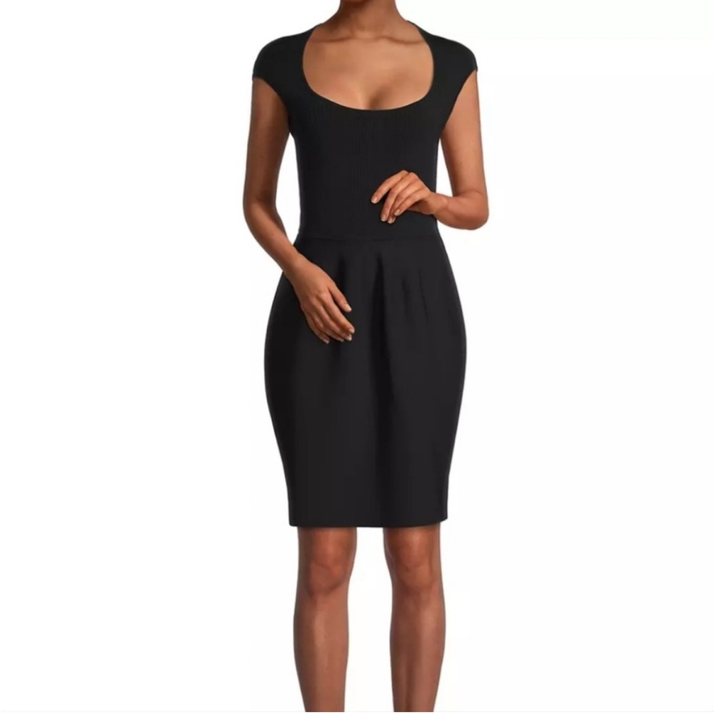 Ted Baker Judit Black Tulip Knitted Dress (Size 8 US, Size 3)